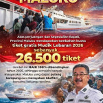 Gubernur Maluku Lepas Mudik Gratis, Cantika Lestari 8A Bersiap Membela Laut Maluku