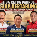 Tiga Ketua Parpol Siap Bertarung, Pilgub Maluku 2029 Mulai Memanas