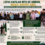 Lepas Kafilah MTQ ke Ambon, Wakil Bupati Aru: Jadilah Duta Al-Qur’an dan Harumkan Nama Daerah