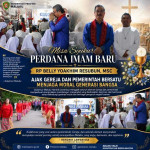 Gubernur Maluku Hadiri Misa Perdana Imam Baru, Ajak Gereja dan Pemerintah Bersatu Menjaga Moral Generasi Bangsa