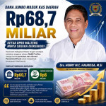Dana Jumbo Rp68,7 Miliar Masuk Kas Daerah, Ketua DPRD Malteng Minta Segera Dieksekusi