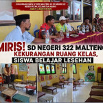 Miris! SD Negeri 322 Malteng Kekurangan Ruang Kelas, Siswa Belajar Lesehan