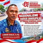 HUT RI ke-81 di Aru, Laban Kailei Soroti Nasionalisme yang Mulai Pudar