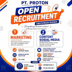 PT Proton Buka Lowongan Kerja di Ambon, Cari Talenta Marketing dan Konten Digital
