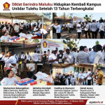 Diklat Gerindra Maluku Hidupkan Kembali Kampus Unidar Tulehu Setelah 13 Tahun Terbengkalai