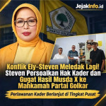 Konflik Ely–Steven Meledak Lagi! Steven Persoalkan Hak Kader dan Gugat Hasil Musda X ke Mahkamah Partai Golkar