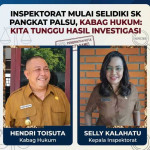 Inspektorat Bergerak Investigasi SK Pangkat Palsu, Kabag Hukum: Kita Tunggu Hasilnya